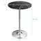 Costway 6PCS Round Bistro Bar Table Height Adjustable 360-degree Swivel White\Black